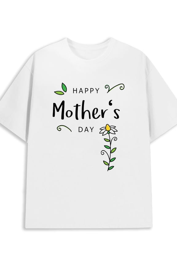 Happy Mom's Day mens 180G 100% Cotton white Vintage Unisex Shirt Graphic tshirts Original Unisex Shirt Printed tshirts Basic Unisex Shirt Graphic Tee tshirts