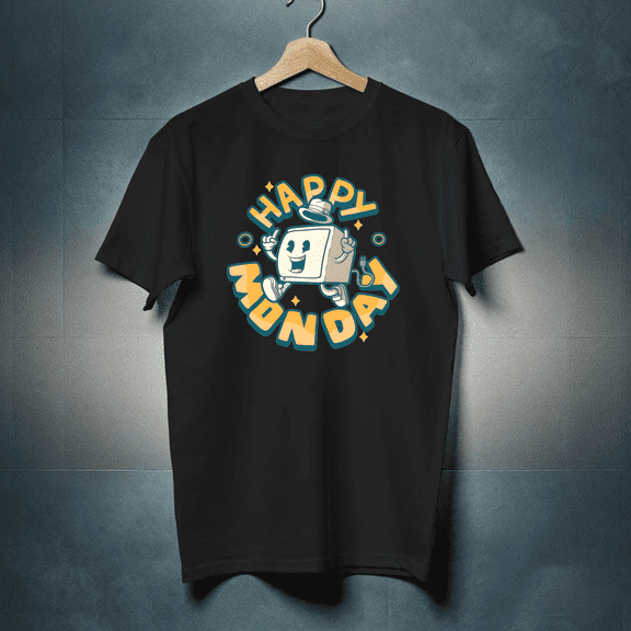 Happy Monday Funny Positive Start of Week Quote Unisex T-Shirt, up to size 5XL