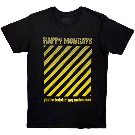 Happy Mondays Unisex T-Shirt You're Twistin' My Melon Man (Black) (XX-Large)
