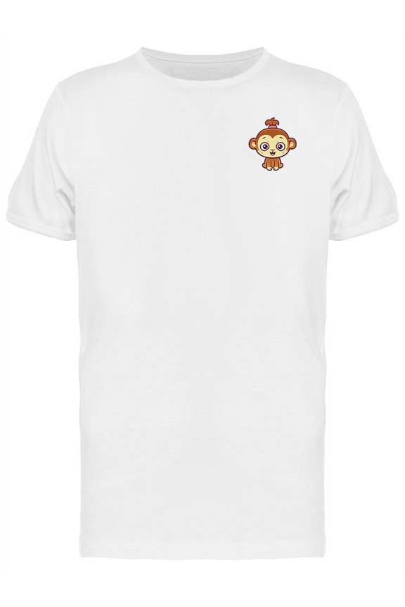 Happy Monkey With Ponytail T-Shirt Men -Image by Shutterstock, Male XX-Large