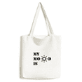 thumbnail image 1 of Happy Mood Good Weather Art Deco Fashion Tote Canvas Bag Shopping Satchel Casual Handbag, 1 of 3