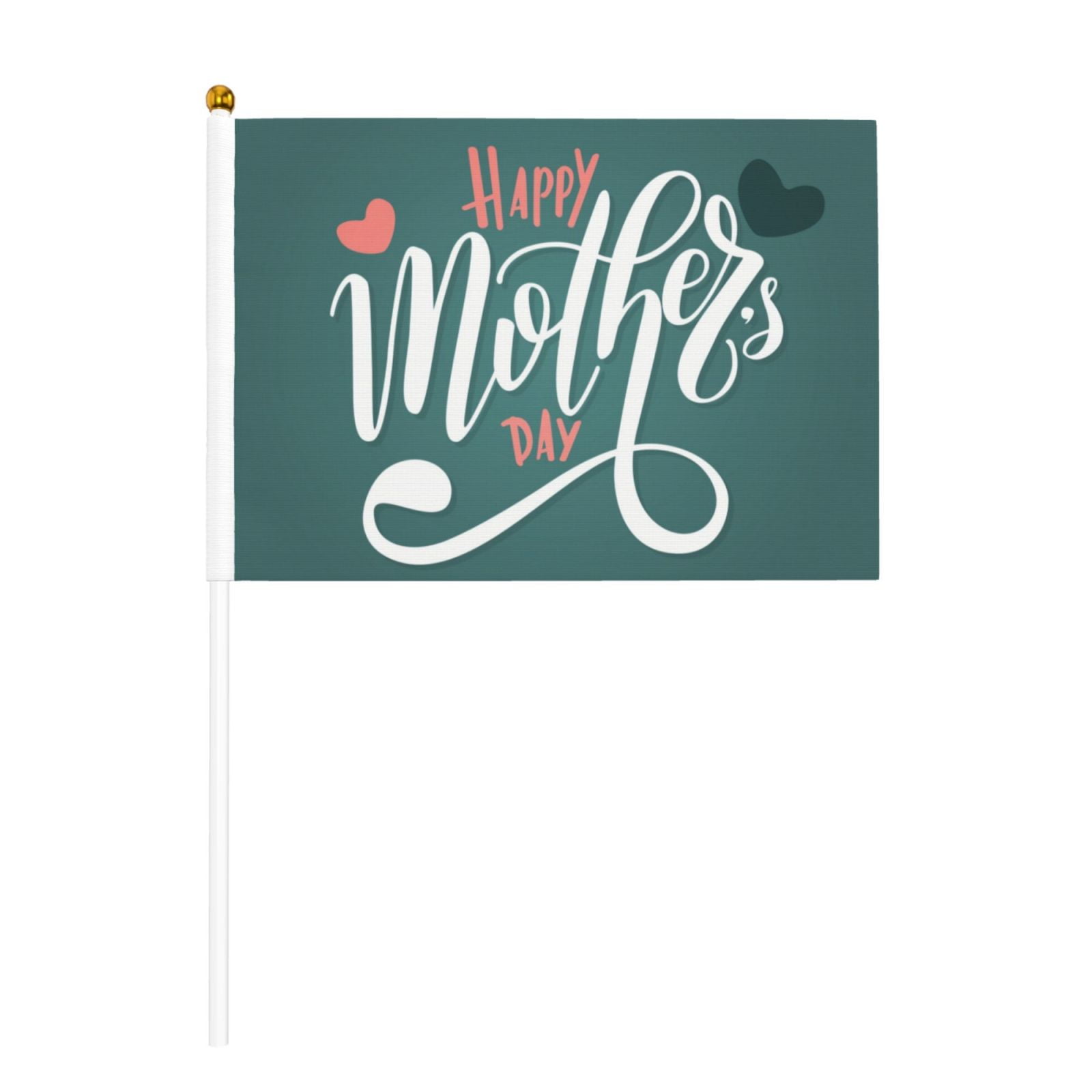 Happy Mother Day Flags 10 Packs Mini Handheld Flag Desk Flag 5.5 x 8.3 Inches with Flagpole for ...