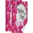 thumbnail image 1 of Happy Mother Day Hand Towels 2 PCS, Flroal Spring Flower Pink Kitchen Towel Ultra Soft and Highly Absorbent,Decorative Fingertip Face Towel for Bathroom Hotel, 28.3"x14.4", 1 of 5