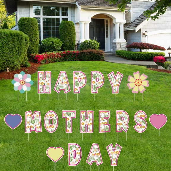 Happy Mother'S Day Party Kit Sign With Stake Party Decorations, Best Gift For Mom, Suitable For Mother'S Day Party Blessing Mom