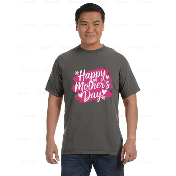 Happy Mother’s Day 2025 Comfort Coler T-Shirt with Floral and Bold Message, Unisex, up to size 4XL