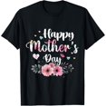 thumbnail image 1 of Happy Mother's Day 2025 Cute Floral for Women Mom Grandma T-Shirt100% cotton, 1 of 5