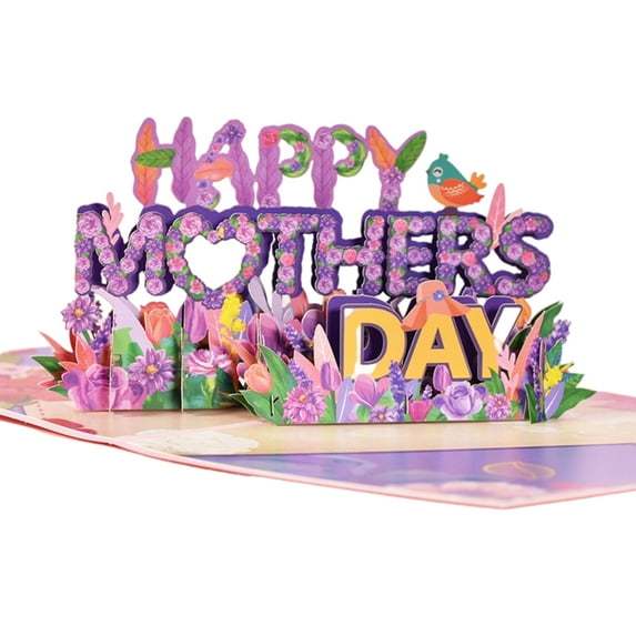 Happy Mother's Day 3D Card Spring Gardening Flower Theme Gift for Mom Wife