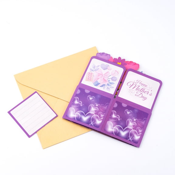 Happy Mother’s Day 3D Pop Up Flower Bouquet Card, 7" Large Red Floral Greeting Card with Envelope, Spring Flower Box Pop Up Card Gift for Mom