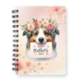 thumbnail image 1 of Happy Mother's Day Australian Shepherd with Flower Crown and Greeting Card Spiral Bound Journal Aussie Dog Lover Gifts 5x7in Spiral Notebook - 13004, 1 of 5