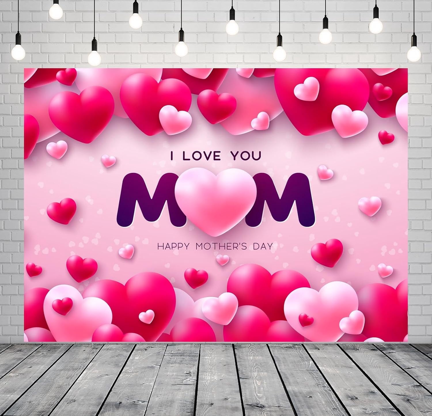 Happy Mother's Day Backdrop I Love