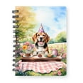 thumbnail image 1 of Happy Mother's Day Beagle with Sweets and Flowers at a Picnic Spiral Bound Journal Beagles Dog Lover Gifts Idea 5x7in Spiral Notebook - 13005, 1 of 5