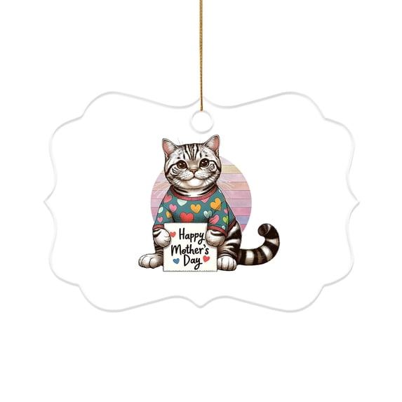 Happy Mother's Day Best American Shorthair Mom Ever Acrylic Benelux Ornament Cat Lover Kitten Owner Gifts Home Tree Decor - 03002