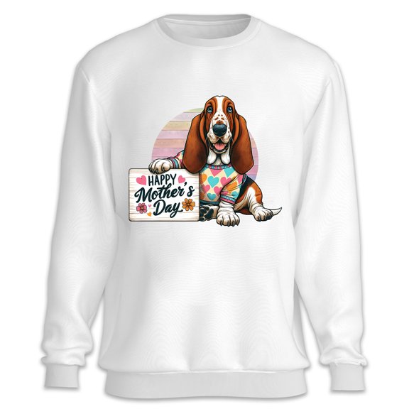Happy Mother's Day Best Basset Hound Mom Ever Sweatshirt Unisex Merch Bassets Dog Breed Lovers Gifts Idea - 03002