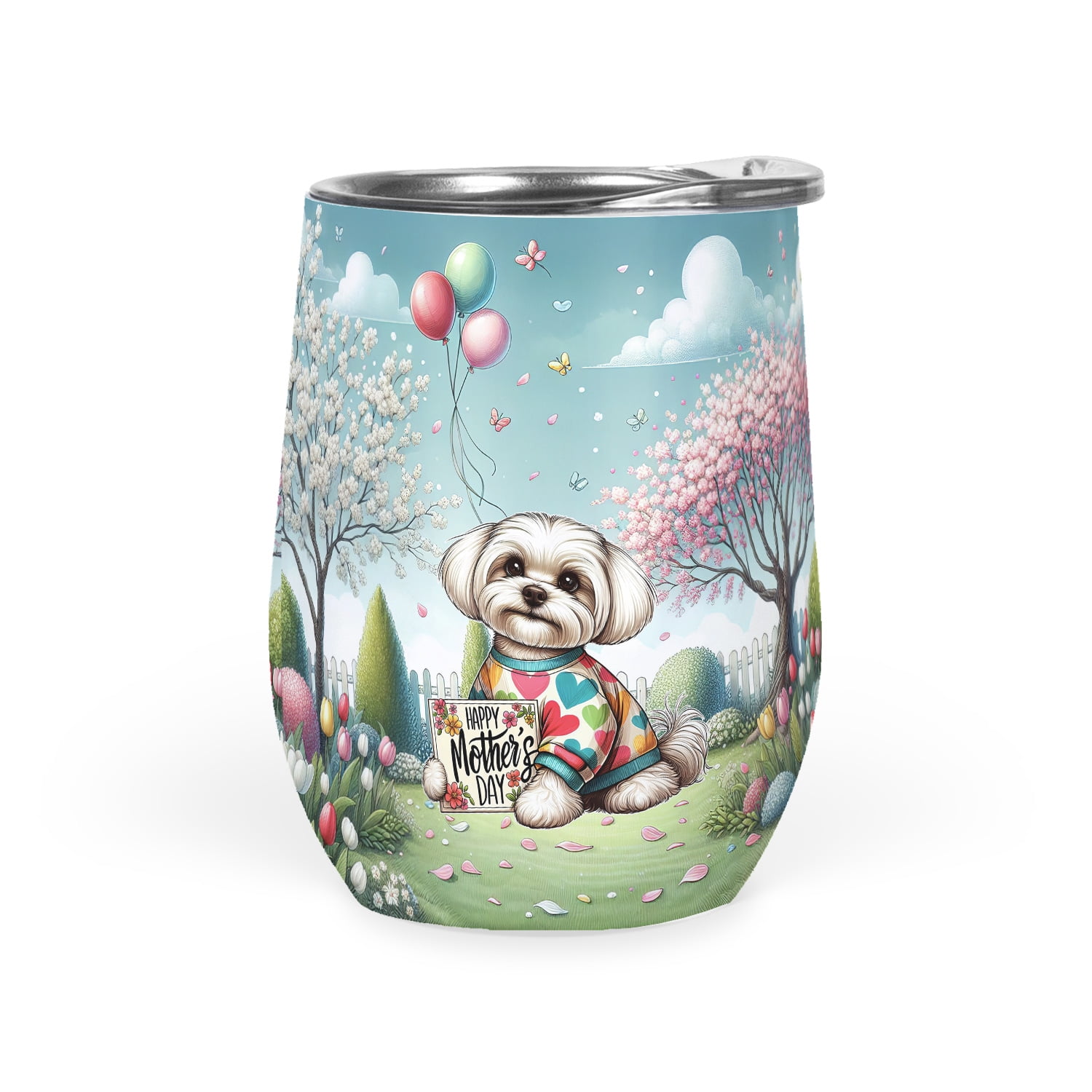Happy Mother #39 s Day Best Maltese Mom Ever 12oz Stainless Steel Wine Happy Mother #39 s Day Best Maltese Mom Ever 12oz Stainless Steel Wine