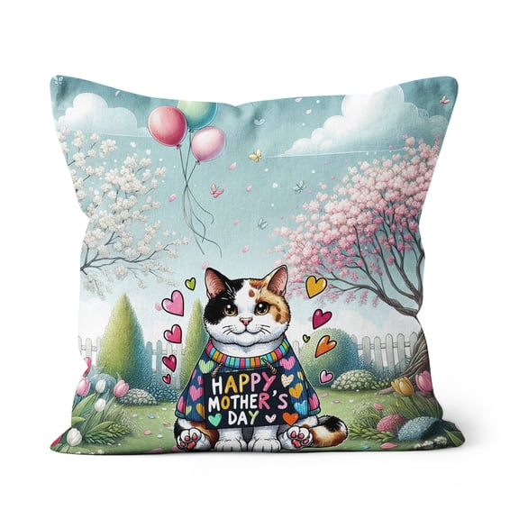 Happy Mother's Day Best Manx Mom Ever Pillow Cushion Double Sided Cat Lover Kitten Owner Gifts Throw Pillow - 03002
