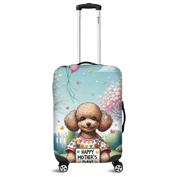 Happy Mother's Day Best Poodle Mom Ever Travel Luggage Cover Poodles Dog Lover Gifts Idea Suitcase Dust Protective Decor - 03002