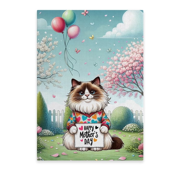 Happy Mother's Day Best Ragdoll Mom Ever Vertical Matte Canvas Poster Cat Lover Kitten Owner Gifts Idea Wall Art Home Decor - 03002