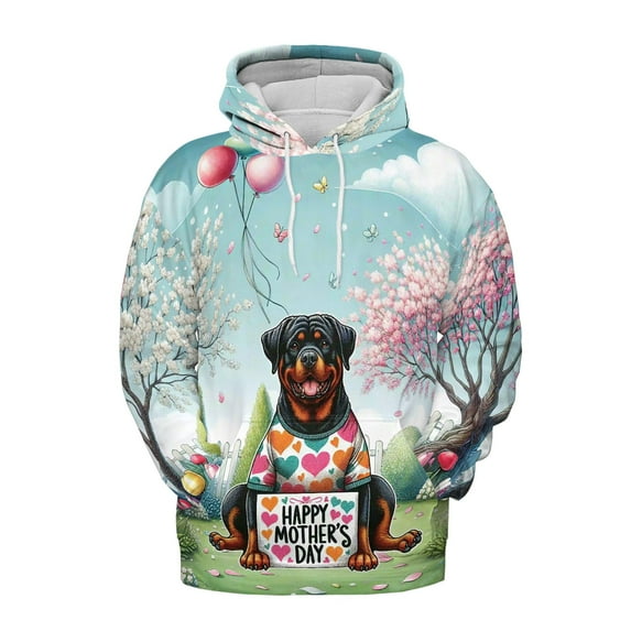 Happy Mother's Day Best Rottweiler Mom Ever All Over Print 3D Hoodie Unisex Merch Hoodies Rottie Dog Lover Gifts Idea - 03002