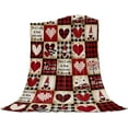 thumbnail image 1 of Happy Mother''s Day Blanket Super Soft Flannel Fleece Throw Blankets Love Heart Gnome Truck Black Plaid Blanket Lightweight Cozy Warm Fuzzy Plush Microfiber Blankets for Couch Bed Sofa 60X80inch, 1 of 6