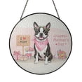 thumbnail image 1 of Happy Mother's Day Boston Terrier Love Dog Mom Heart Flower Stained Glass Suncatcher Gentleman Dog Lover Gifts Window Hanging Sign Decor - 12004, 1 of 5