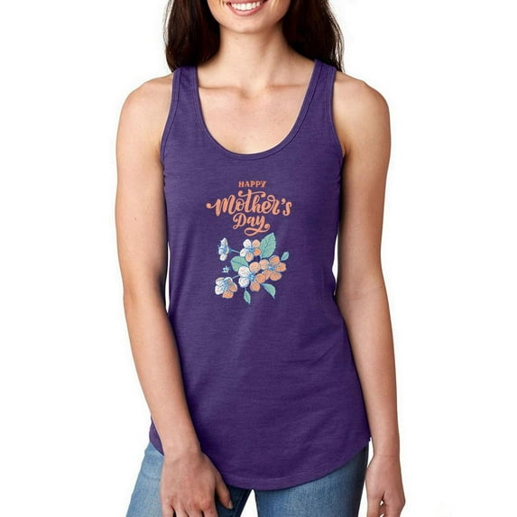 Happy Mother's Day Bouquet Racerback Tank Women -Image by Shutterstock, Female XX-Large