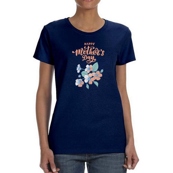 Happy Mother's Day Bouquet Shaped T-Shirt Women -Image by Shutterstock, Female Small