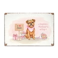 thumbnail image 1 of Happy Mother's Day Brussels Griffon Love Dog Mom Heart Flower Horizontal Metal Aluminum Sign Griff Dog Lover Wall Art Home Decor - 12004, 1 of 5