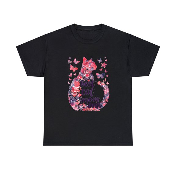 Happy Mother's Day Cat Mom Shirt, Best Cat Mom Flower Gift ID-0304-6BGY