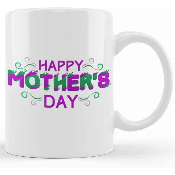 Happy Mother's Day Coffee Mug Floral Mothers Day Mom Mug, Minimalist Mom Gift, From Daughter, From Son, From Husband For Wife, Ceramic Novelty Coffee Mugs 11oz, 15oz Mug, Tea Cup, Gift P