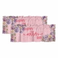 thumbnail image 1 of Happy Mother's Day Curtain Valances for Windows, Kitchen Valance Window Treatments Panel 2 Pack, Pink Love Heart Purple Spring Floral Rod Pocket Short Curtains for Bathroom Bedroom 54 x 18 Inch, 1 of 8