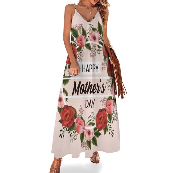 Happy Mother's Day Design Sleeveless Dress Woman Fashion Long Dresses Women's Summer Suit Dress 2025