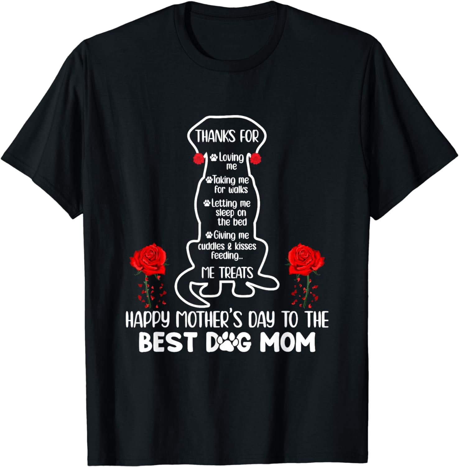 Happy Mother's Day Dog Mom T-Shirt - Walmart.com
