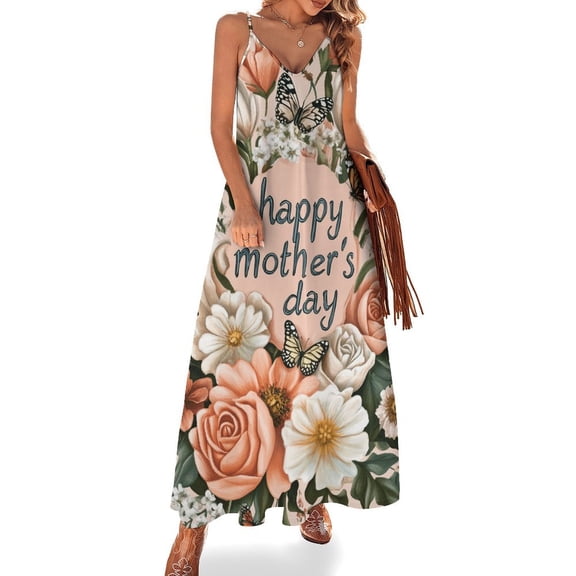 Happy Mother's Day Fine Art Sleeveless Dress Summer Dress Woman 2025