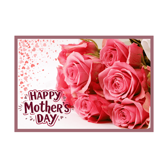 Happy Mother's Day Flat Flexible Refrigerator Magnet 42 MIL