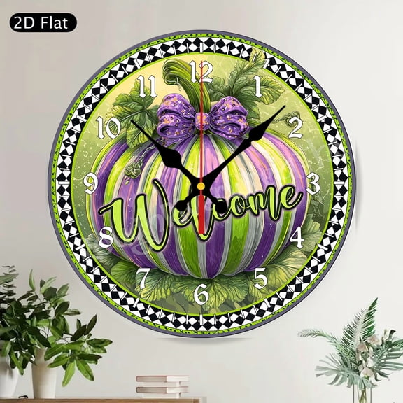 Happy Mother's Day Floral Round Wall Clock Silent Decorative Gift For Mom