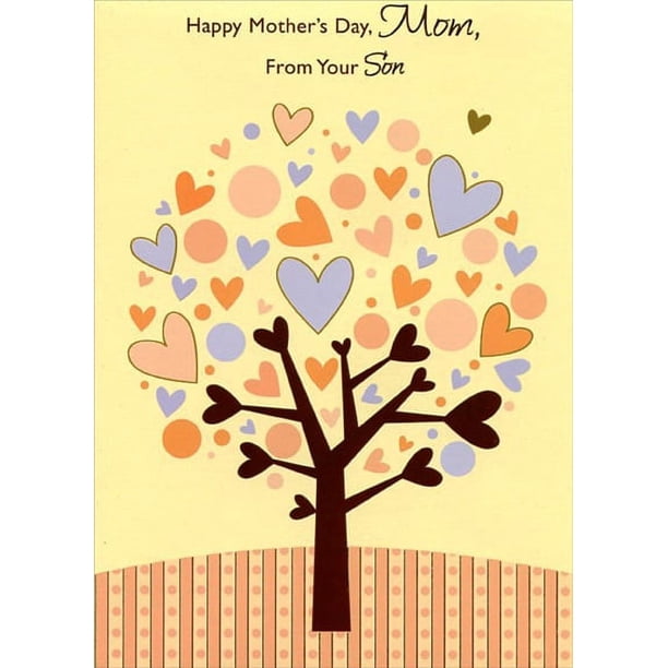 Happy Mother's Day From Son Greeting Card w/Envelope Walmart