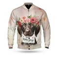 thumbnail image 1 of Happy Mother's Day German Shorthaired Pointer with Flower Crown All Over Print 3D Baseball Jacket GSP Lover Dog Gift Bomber Jacket Softball - 13004, 1 of 6