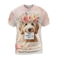 thumbnail image 1 of Happy Mother's Day Goldendoodle with Flower Crown and Greeting Card All Over Print 3D Shirt Unisex Merch Doodle Dog Lover Gifts Idea - 13004, 1 of 6