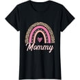 thumbnail image 1 of Happy Mother's Day Mommy Boho Rainbow Leopard Print T-Shirt, 1 of 2