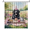 thumbnail image 1 of Happy Mother's Day Newfoundland with Sweets and Flowers at a Picnic Shower Curtain Newfie Dog Lover Gifts Waterproof Bathroom Bathtub Curtain - 13005, 1 of 5