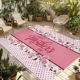 thumbnail image 1 of Happy Mother's Day Outdoor Rug 4x6 Ft - Reversible Patio Rug Outdoor Camping Rugs, Farmhouse Pink Floral Love Heart Washable Indoor Outdoor Area Rugs, Non-Slip Outdoor Carpet Runner for Deck/Porch, 1 of 8