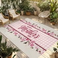 thumbnail image 1 of Happy Mother's Day Outdoor Rug 5x7 Ft - Reversible Patio Rug Outdoor Camping Rugs, Pink Floral Buffalo Plaid Burlap Washable Indoor Outdoor Area Rugs, Non-Slip Outdoor Carpet Runner for Deck/Porch, 1 of 8