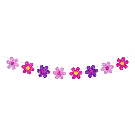 Happy Mother's Day Party Banner Mother's Banner Glitter Rose Sign DIY Mom Day Decor Outdoor Indoor Home Hanging Decorations for Home Wall Party Supplies 1/2 PCS