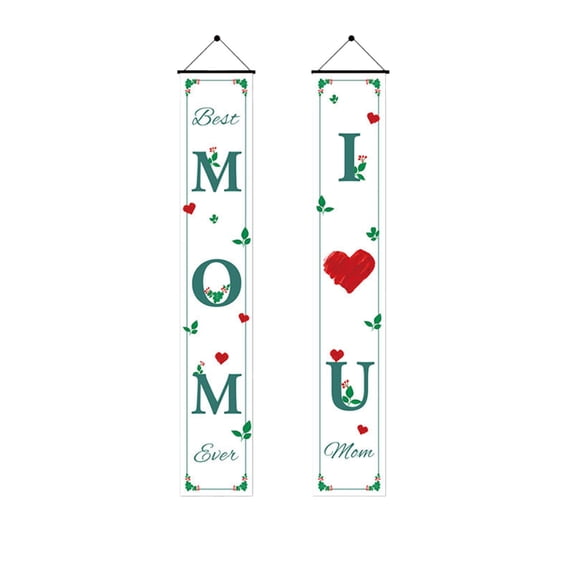 Happy Mother’s Day Porch Sign Happy Mothers Day Banner Decorations Mother’s Day Door Banner for Best Mom Indoor Outdoor Porch Banner Mothers Day Decorations Party Supplies