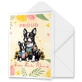 thumbnail image 1 of Happy Mother's Day Proud Boston Terrier Mom 5x7in Folded Greeting Card Gentleman Dog Lover Gifts Single Note Card with Envelope - 03003, 1 of 5