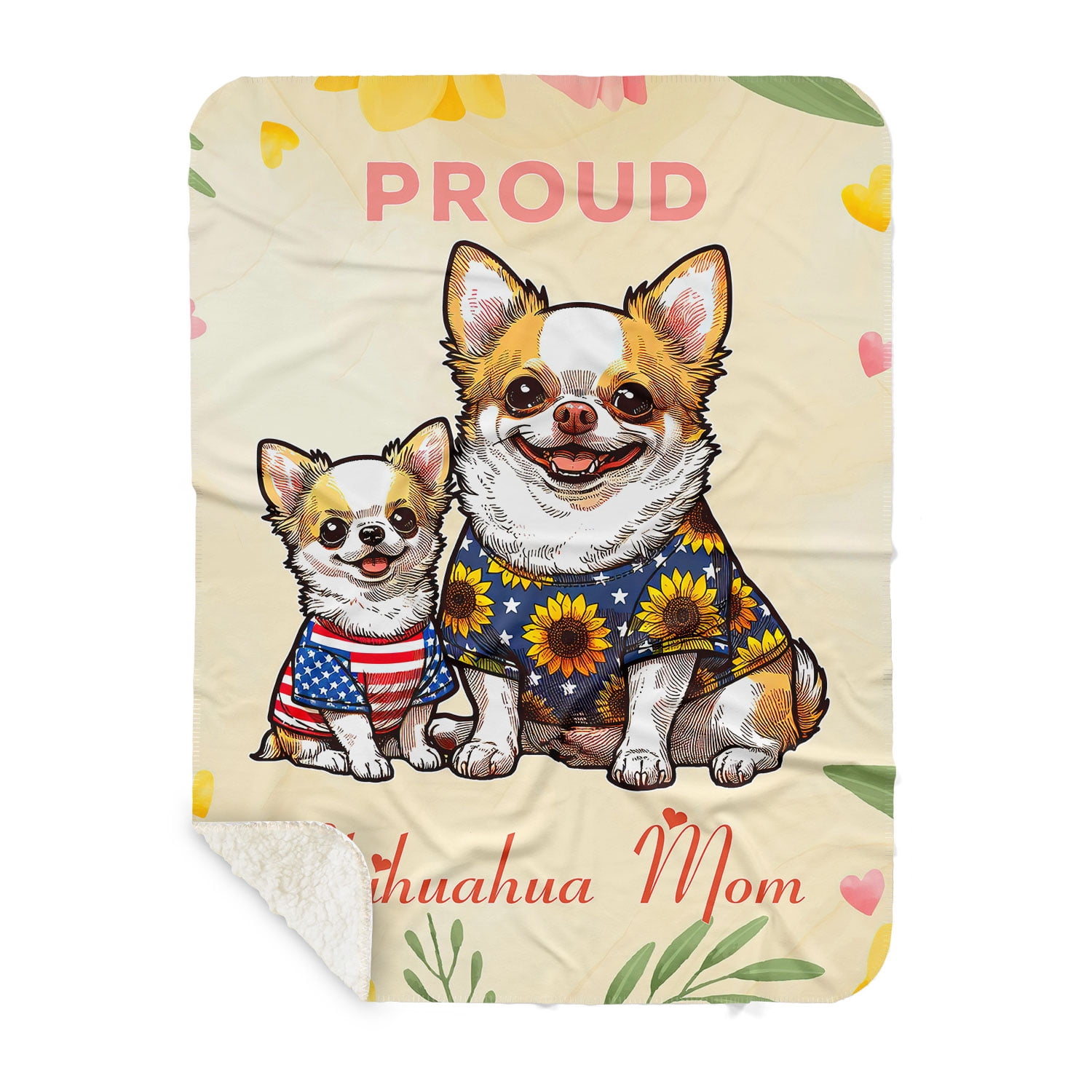 Happy Mother #39 s Day Proud Chihuahua Mom Cozy Sherpa Blanket Dog Lover Happy Mother #39 s Day Proud Chihuahua Mom Cozy Sherpa Blanket Dog Lover