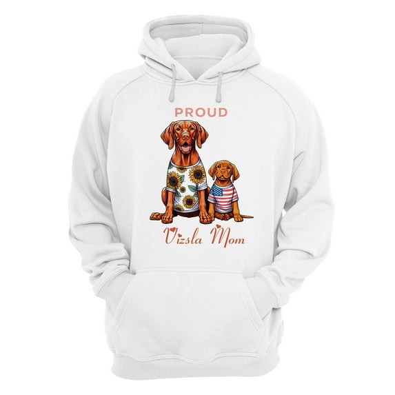 Happy Mother's Day Proud Vizsla Mom Hoodie Unisex Merch Hoodies Vizslas Dog Lover Gifts Idea - 03003
