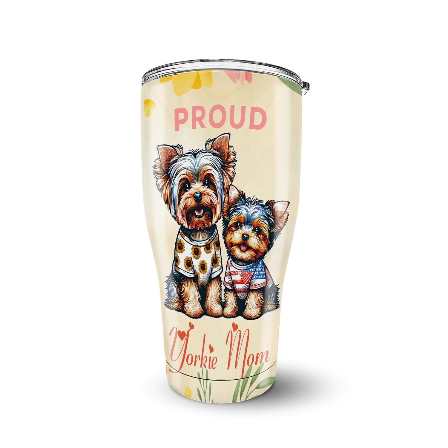 Happy Mother's Day Proud Yorkie Mom Yorkshire Terrier 30oz Stainless ...