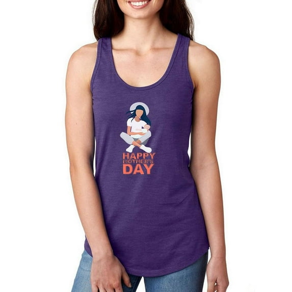 Happy Mother's Day. Racerback Tank Women -Image by Shutterstock, Female Small