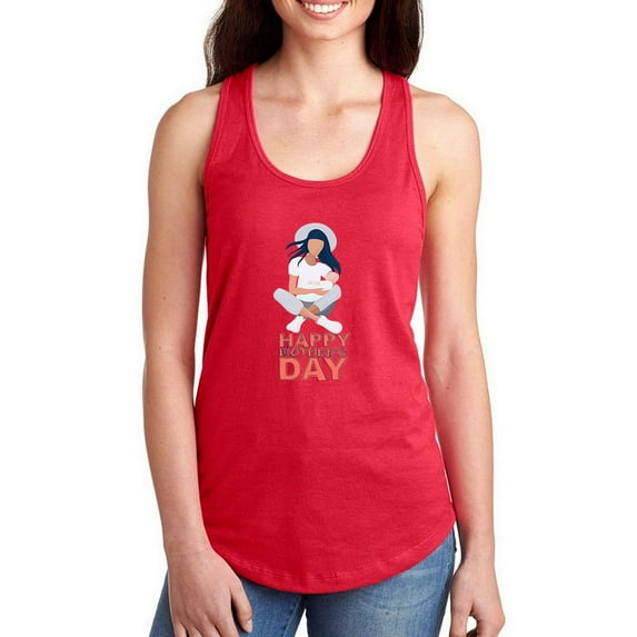 Happy Mother's Day. Racerback Tank Women -Image by Shutterstock, Female XX-Large